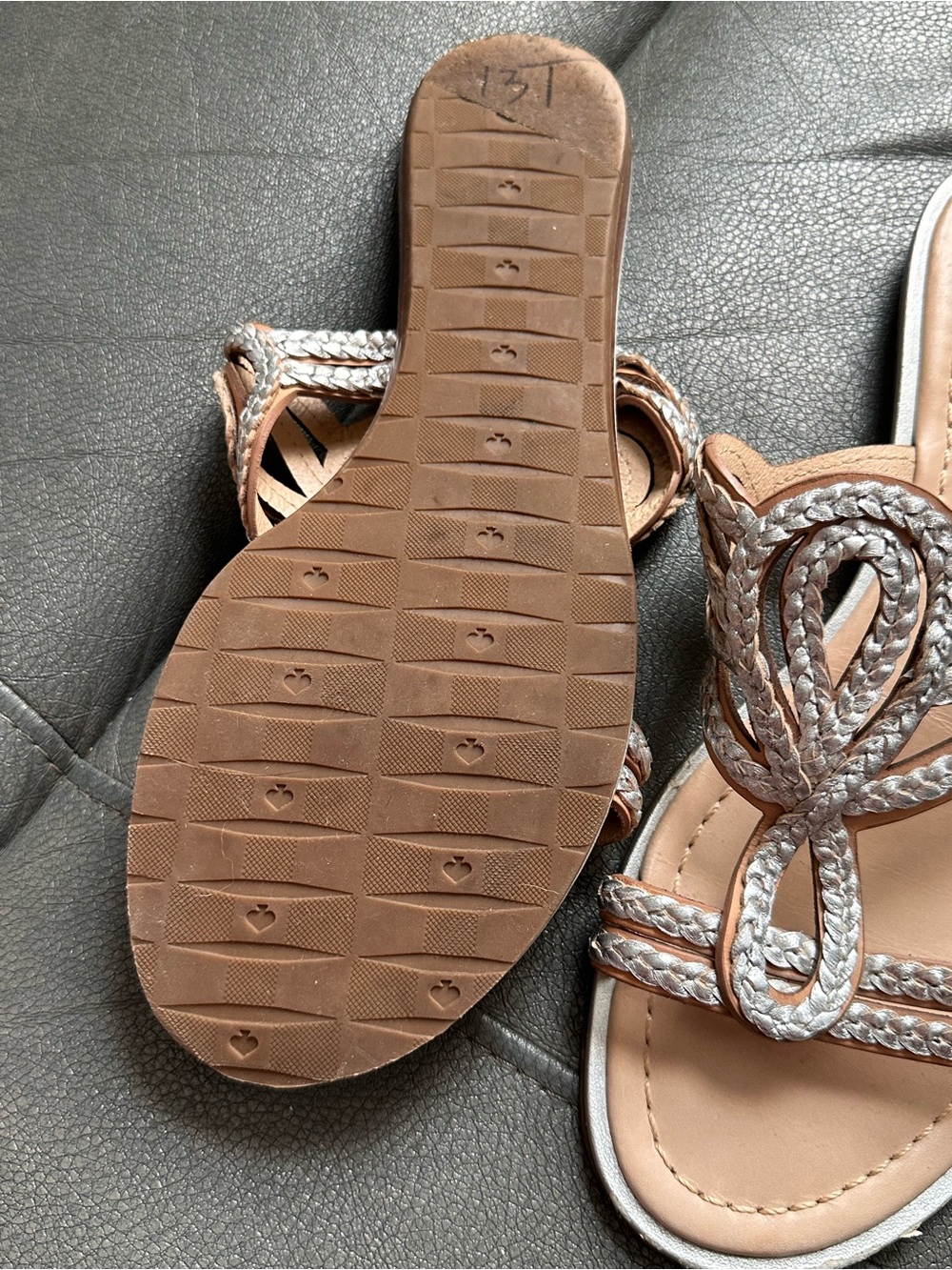 KATE SPADE NEW YORK Women's Gold Woven Leather Ablis Sandal - Picture 5 of 5